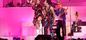 Harry Styles and Shania Twain performs together at Coachella Music Festival in Indio CA