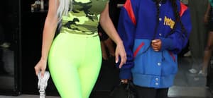 Kim Kardashian and Kris Jenner leaving Jean Paul Gaultier HQ in Paris