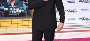 El Muerto star Bad Bunny at Bullet Train premiere.