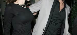 Angelina Jolie and Brad Pitt leaving Claridge apos s hotel in Mayfair and heading to the UK premiere of apos Beowulf apos