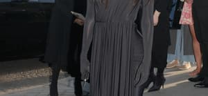 Emily Ratajkowski arriving at Balenciaga dinner during Paris Fashion Week