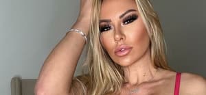 Kindly Myers is getting ready for Christmas in red lingerie