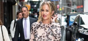 Christina Applegate and Seth Rogen are seen arriving to the apos The Late Show With Stephen Colbert apos in New York