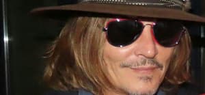 Johnny Depp seen going out of the La Perouse restaurant in Paris