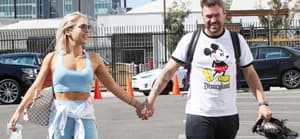 Brian Austin Green all smiles with Sharna Burgess as they head into practice