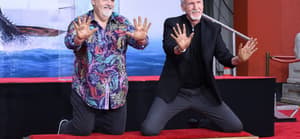 James Cameron And Jon Landau Hand And Footprint In Cement Ceremony