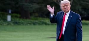 U S President Donald Trump departs the White House
