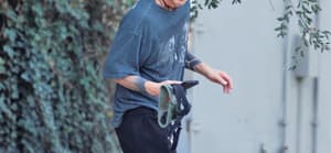Gavin Rossale is seen in the park whilst out in Studio City