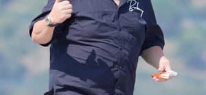 James Corden is seen leaving Club 55 in St-Tropez