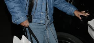 Law Roach leaving Loewe dinner during Paris Fashion Week