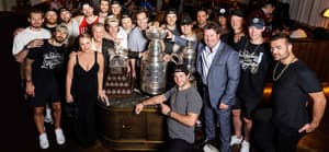 Las Vegas Golden Knights Bring All Three Championship Trophies To Party At Circa
