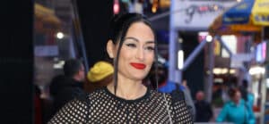 WWE wrestler Nikki Bella seen kissing her husband Artem Chigvintsev after making an appearance on Good Morning America in New York City
