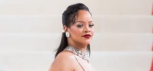 Rihanna arrives to The 2023 Met Gala Celebrating "Karl Lagerfeld: A Line Of Beauty" at The Metropolitan Museum of Art in New York City, New York City, USA. Rihanna is wearing a custom Valentino silk faille dress featuring a cape covered in 30 giant camellia appliqués made of 500 petals and a billowing train, Valentino Eyewear by Akoni Group white sunglasses decorated with false eyelashes. 01 May 2023 Pictured: Rihanna. Photo credit: MEGA TheMegaAgency.com +1 888 505 6342 (Mega Agency TagID: MEGA980055_001.jpg) [Photo via Mega Agency]