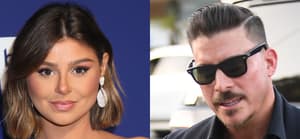 A collage of Rachel Leviss and Jax Taylor's portraits