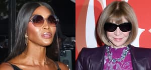 A photo collage of Naomi Campbell and Anna Wintour