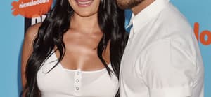 Nikki Garcia and Artem Chigvintsev at Nickelodeon Kids' Choice Sports 2019