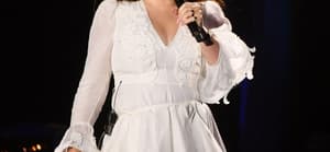 Lana Del Rey on stage at Outside Lands Music Festival