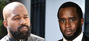 A photo collage of Kanye West and Diddy
