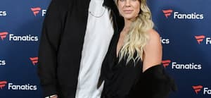 Zach Ertz and Julie Ertz at Michael Rubin's Fanatics Super Bowl Party