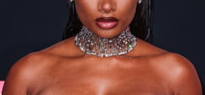 Megan Thee Stallion posing on the red carpet.