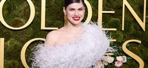 BEVERLY HILLS, LOS ANGELES, CALIFORNIA, USA - JANUARY 05: 82nd Annual Golden Globe Awards held at The Beverly Hilton Hotel on January 5, 2025 in Beverly Hills, Los Angeles, California, United States. 06 Jan 2025 Pictured: Alexandra Daddario. Photo credit: Xavier Collin/Image Press Agency / MEGA TheMegaAgency.com sales@mega.global (Mega Agency TagID: MEGA1250996_021.jpg) [Photo via Mega Agency]