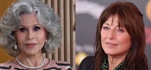 A photo collage of Jane Fonda and Catherine Keener
