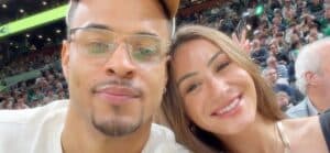 Grant Ellis and Juliana Pasquarosa at baseball game