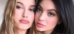 Hailey Bieber and Kylie Jenner selfie