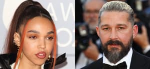 A photo collage of FKA Twigs and Shia LaBeouf