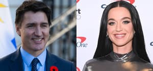 A photo collage of Justin Trudeau and Katy Perry