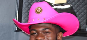 Lil Nas X in pink attire