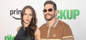 Pete Davidson and Elsie Hewitt at The Pick Up Red Carpet