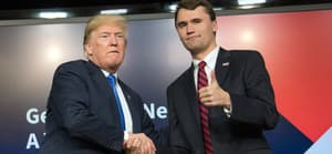 Photo of Donald Trump and Charlie Kirk.