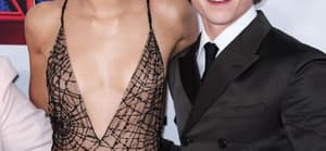 Zendaya and Tom Holland at Spiderman premiere