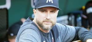Rocco Baldelli in the dugout