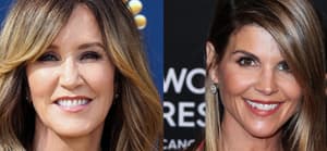 A photo collage of Felicity Huffman and Lori Loughlin