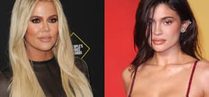 A photo collage of Khloé Kardashian and Kylie Jenner