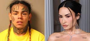 A photo collage of Tekashi 6ix9ine and Demi Lovato