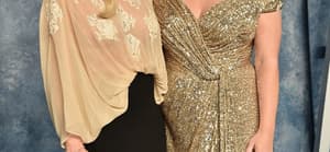 Ramona Agruma and Rebel Wilson at Vanity Fair Oscar Party