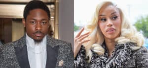A photo collage of Stefon Diggs and Cardi B