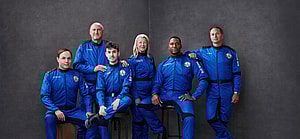 Michael Strahan ready for blast-off with fellow crew members on space flight with Jeff Bezos Blue Origin