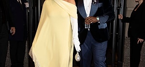 Kris Jenner and Corey Gamble seen leaving dinner the Ritz Carlton Hotel in New York City