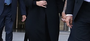 Downcast Vanessa Bryant seen leaving after giving her very emotional testimony on the stand for Kobe Bryant death photos trial