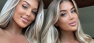 Jessica Rose Gale and Eve Gale twin in bikinis