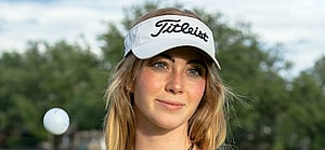 Grace Charis golfing