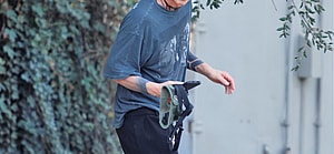 Gavin Rossale is seen in the park whilst out in Studio City