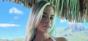 Emily Elizabeth strikes a pose at the beach.