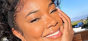 Gabrielle Union flashes smile in a selfie.