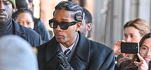 A$AP Rocky arrives at the Los Angeles County Court house