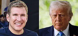 A photo collage of Todd Chrisley and Donald Trump